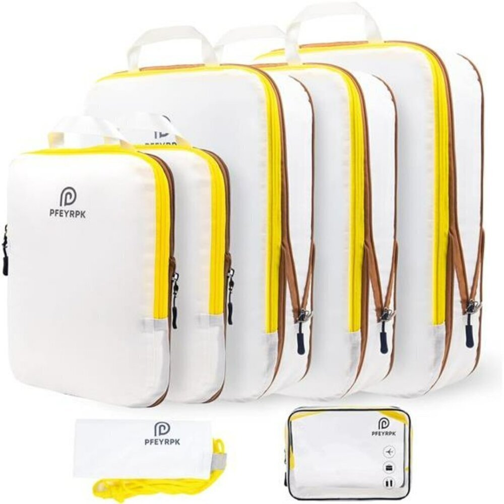 Travel Packing Cubes Set 3 Compression Organizer Carry On